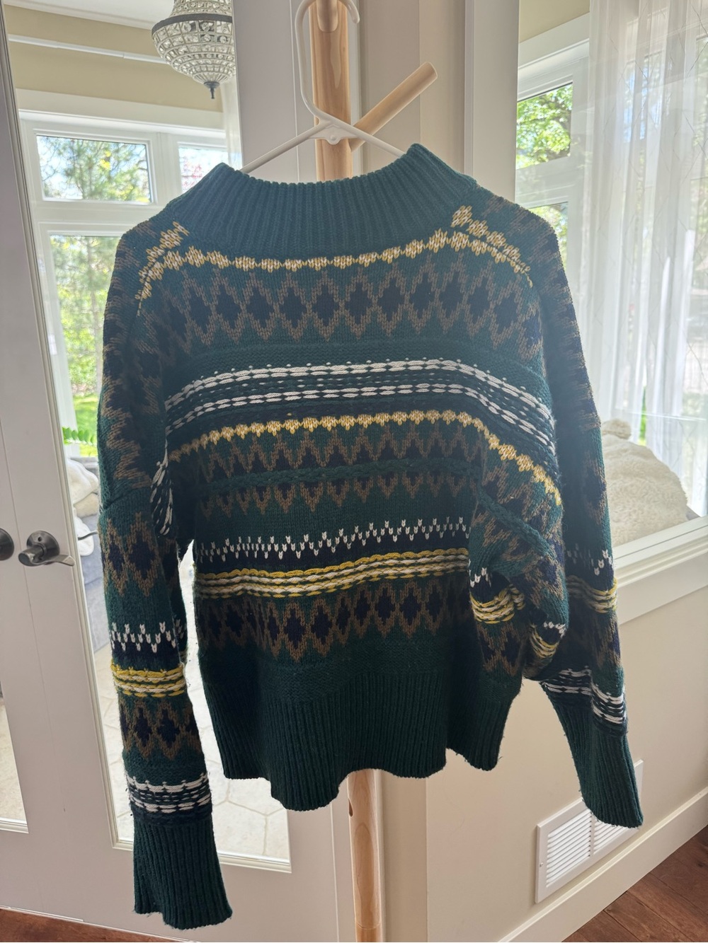 Rag & Bone Fair Isle Knit Sweater Medium Wool Blend - Picture 3 of 3